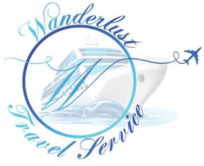 Wanderlust travel service logo
